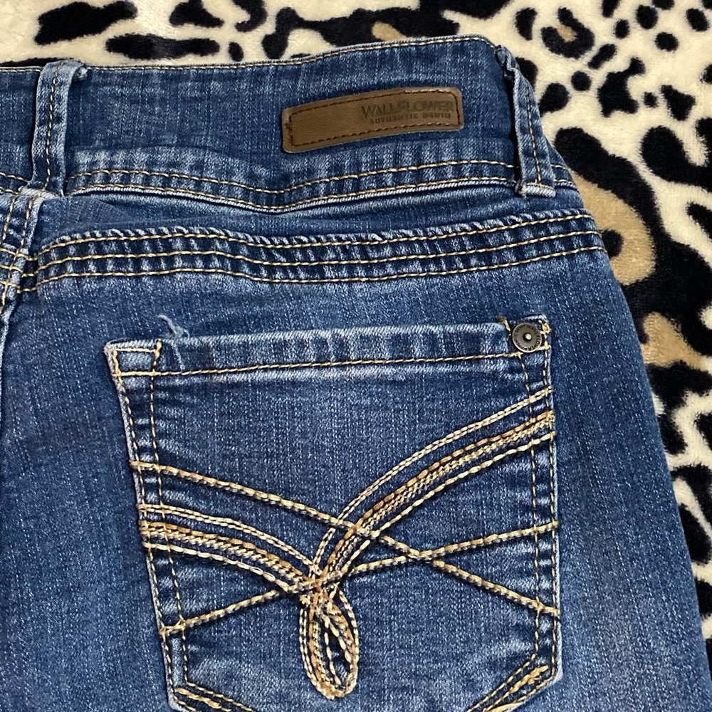 Wallflower Women's Dark Blue Boot-Cut Jeans - Picture 3 of 5